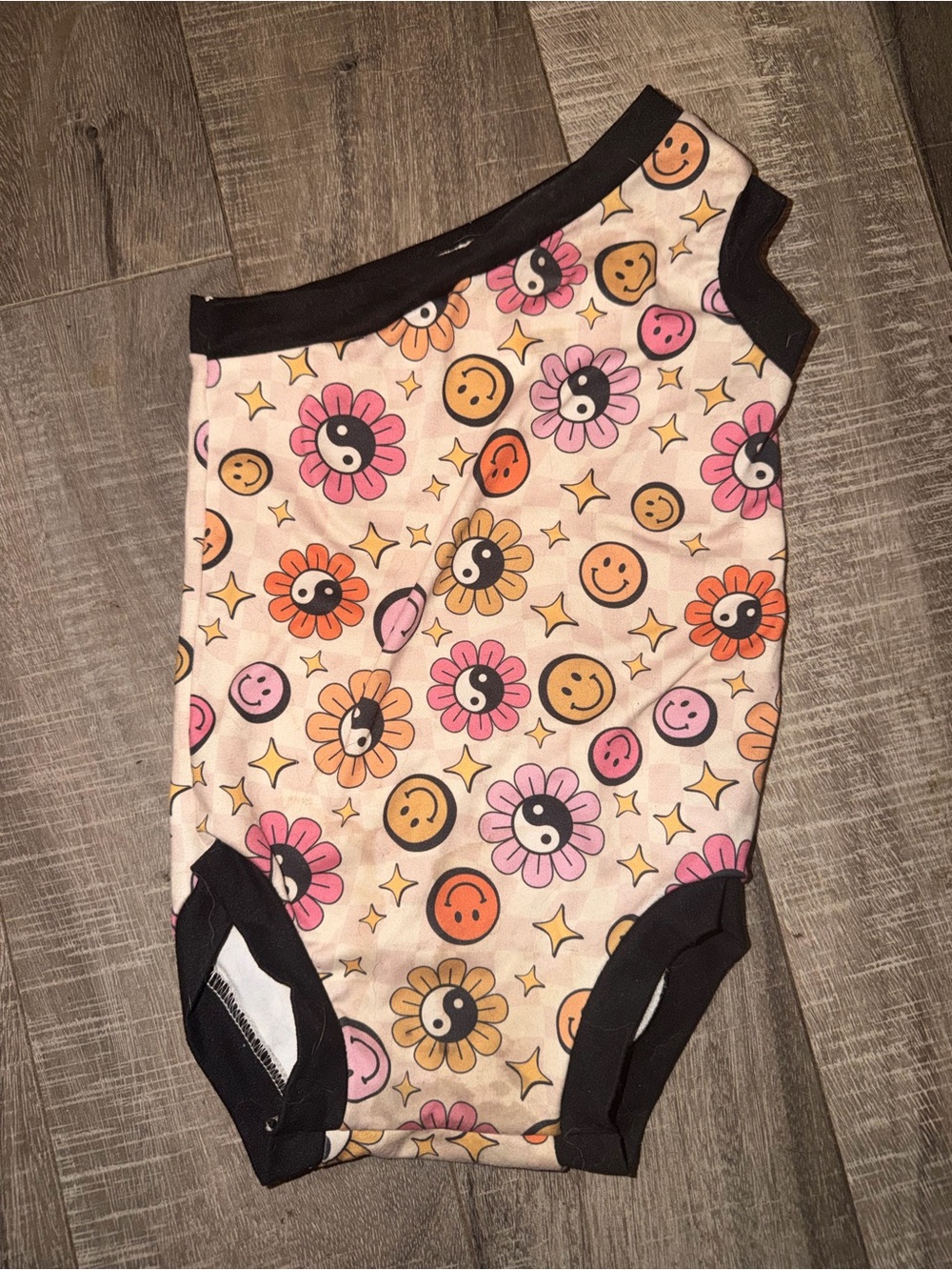Kids Pink Floral & Smiley One-Piece Bodysuit